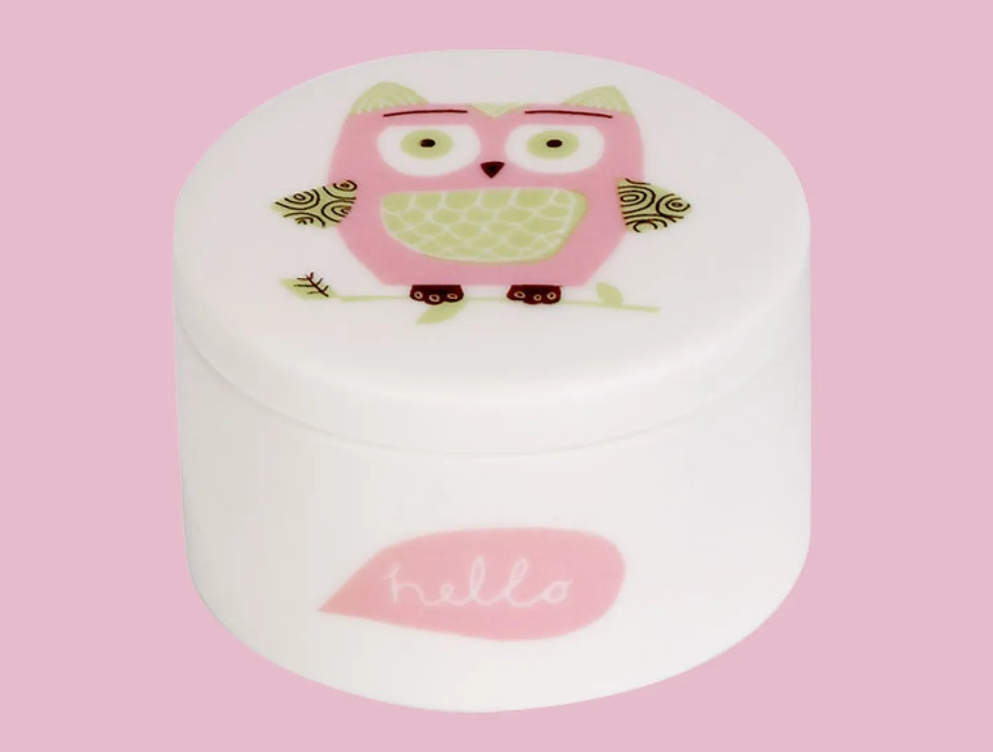 Repeat Repeat Owlie Keepsake Box in Pink
