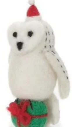 Amica Felt Owl with a Present Felt Decoration