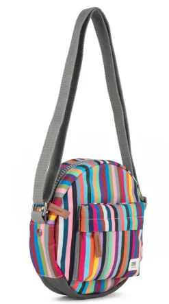 Ori London Paddington B Multi Stripe Recycled Canvas Crossbody Bag