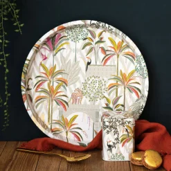 Sara Miller London Palm Garden Deepwell Tin Tray