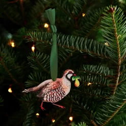 Lottie Murphy Partridge Wooden Christmas Decoration
