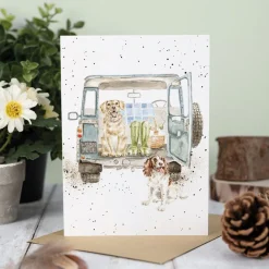 Wrendale Designs 'Paws for a Picnic' Spaniel and Labrador Blank Greetings Card