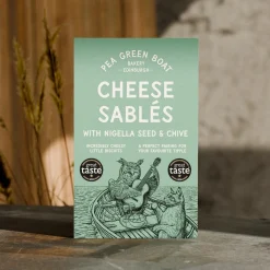 Shortbread House of Edinburgh Pea Green Boat Bakery Cheese Sablés with Nigella Seed & Chive