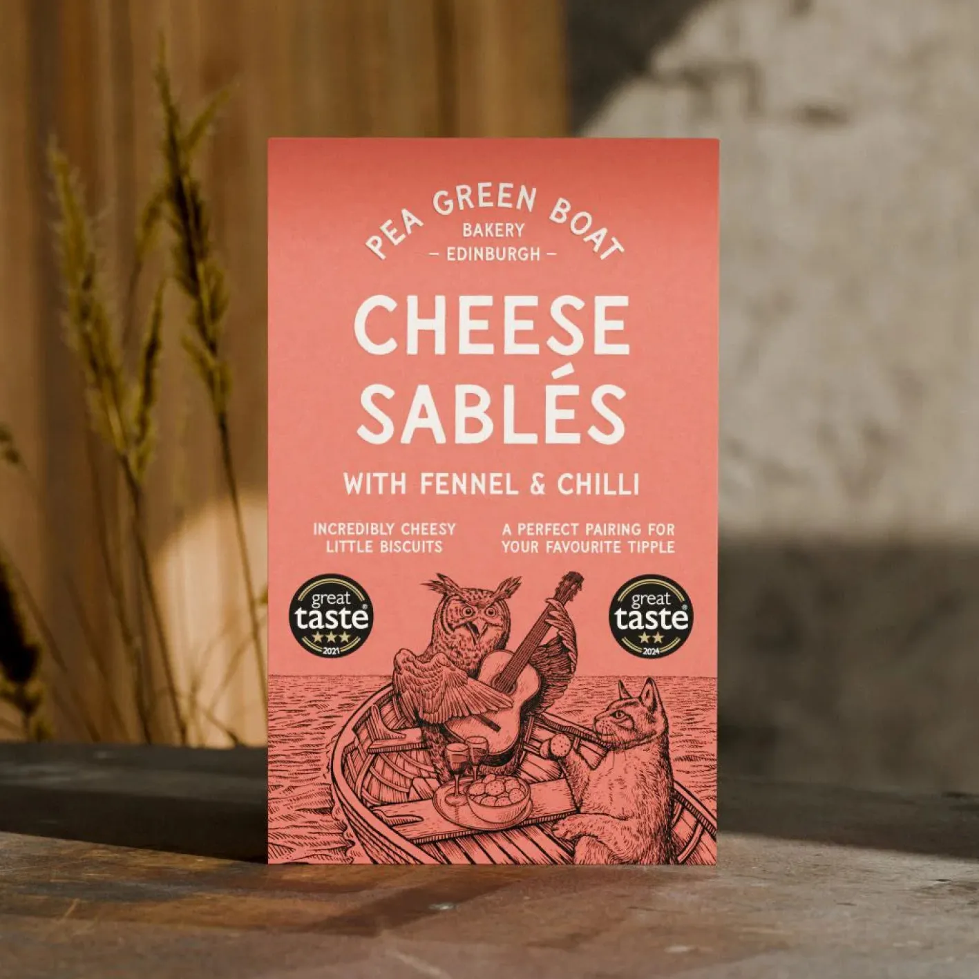 Shortbread House of Edinburgh Pea Green Boat Bakery Cheese Sablés with Fennel & Chilli