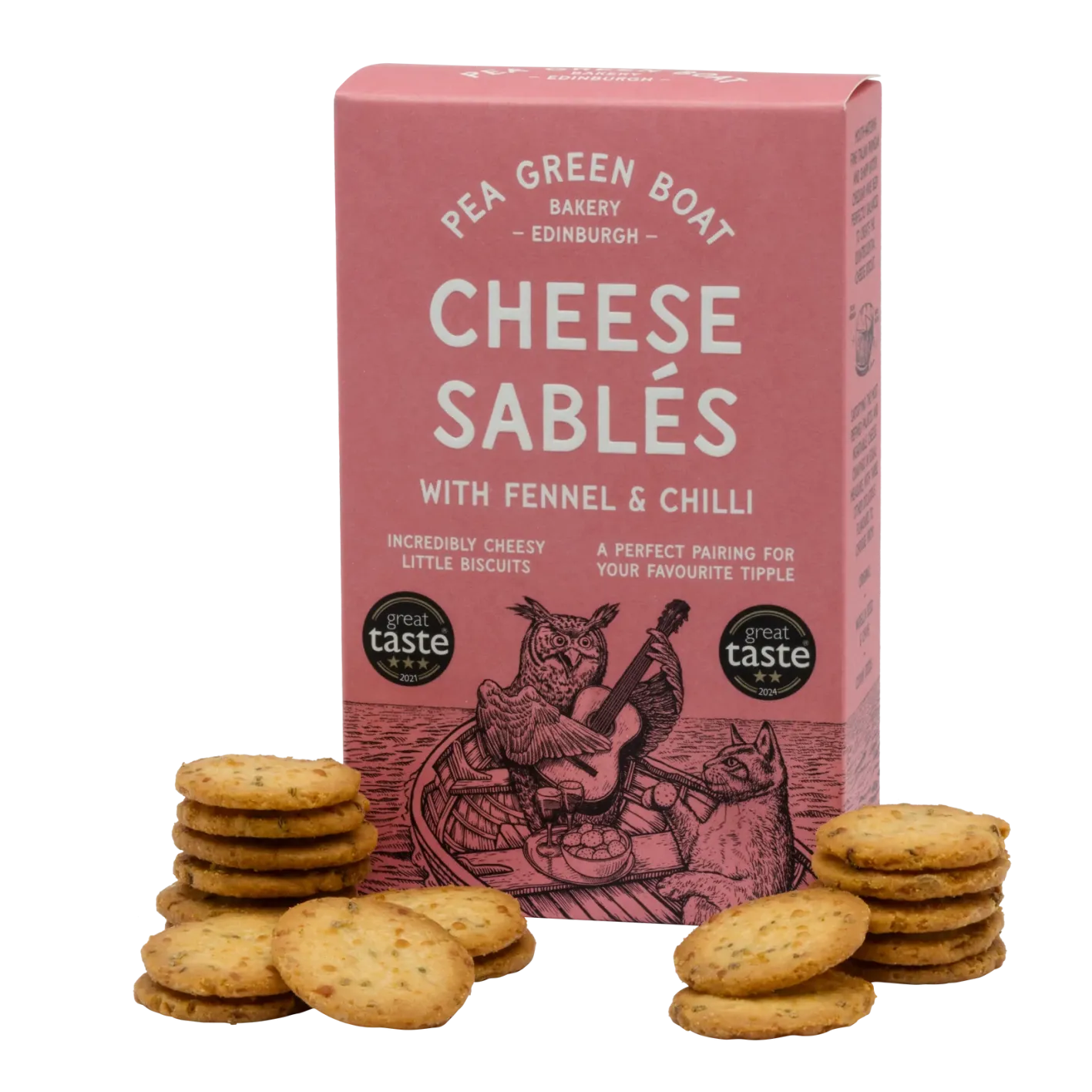 Shortbread House of Edinburgh Pea Green Boat Bakery Cheese Sablés with Fennel & Chilli