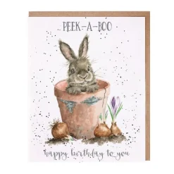 Wrendale Designs 'Peek-A-Boo' Birthday Greetings Card