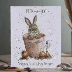 Wrendale Designs 'Peek-A-Boo' Birthday Greetings Card