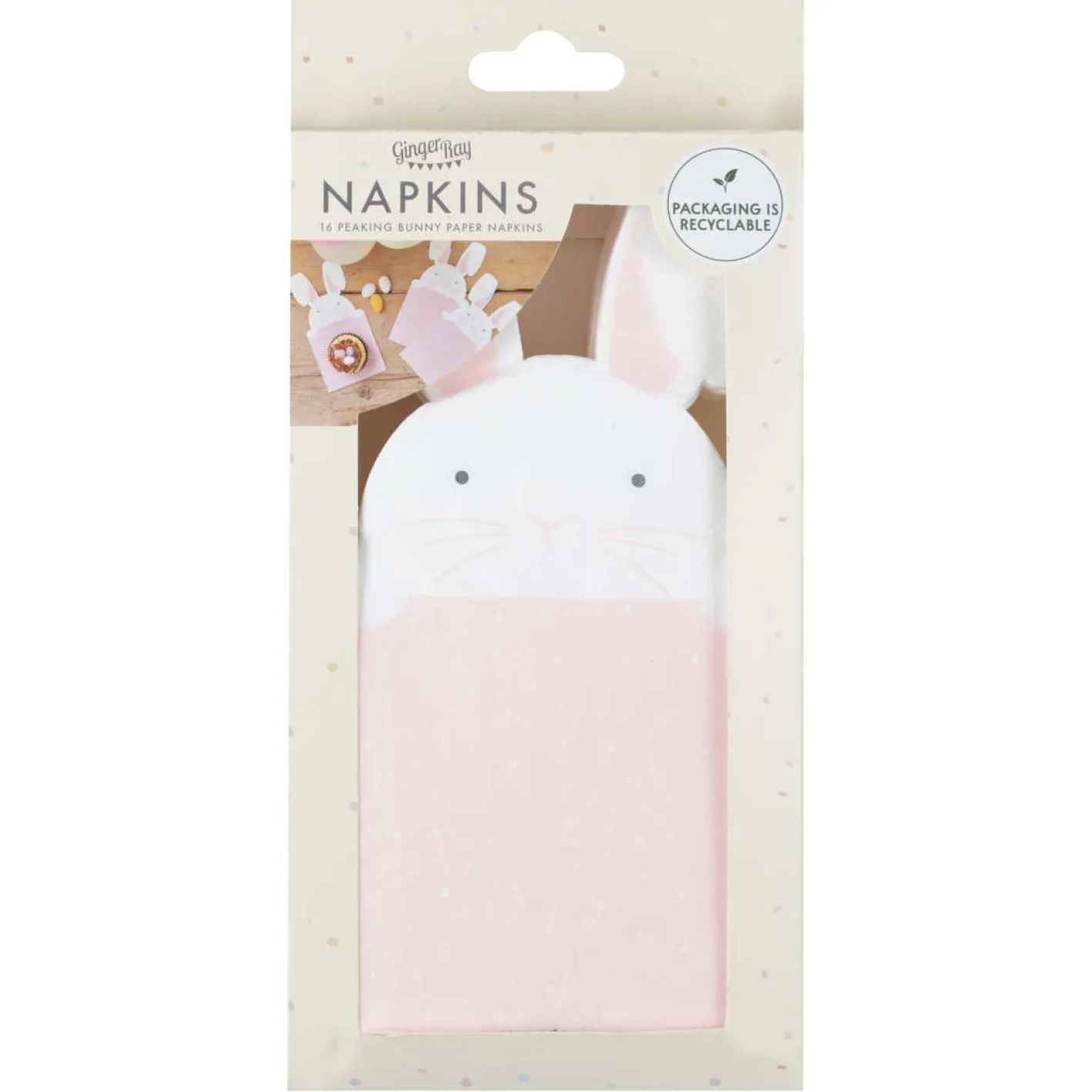 Ginger Ray Peeking Bunny Easter Napkins