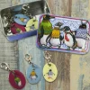 Emma Ball Penguins in Pullovers Set of 6 Stitch Crochet Markers in a Pocket Tin