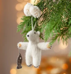 Sew Heart Felt Peter Polar Bear Felt Christmas Decoration