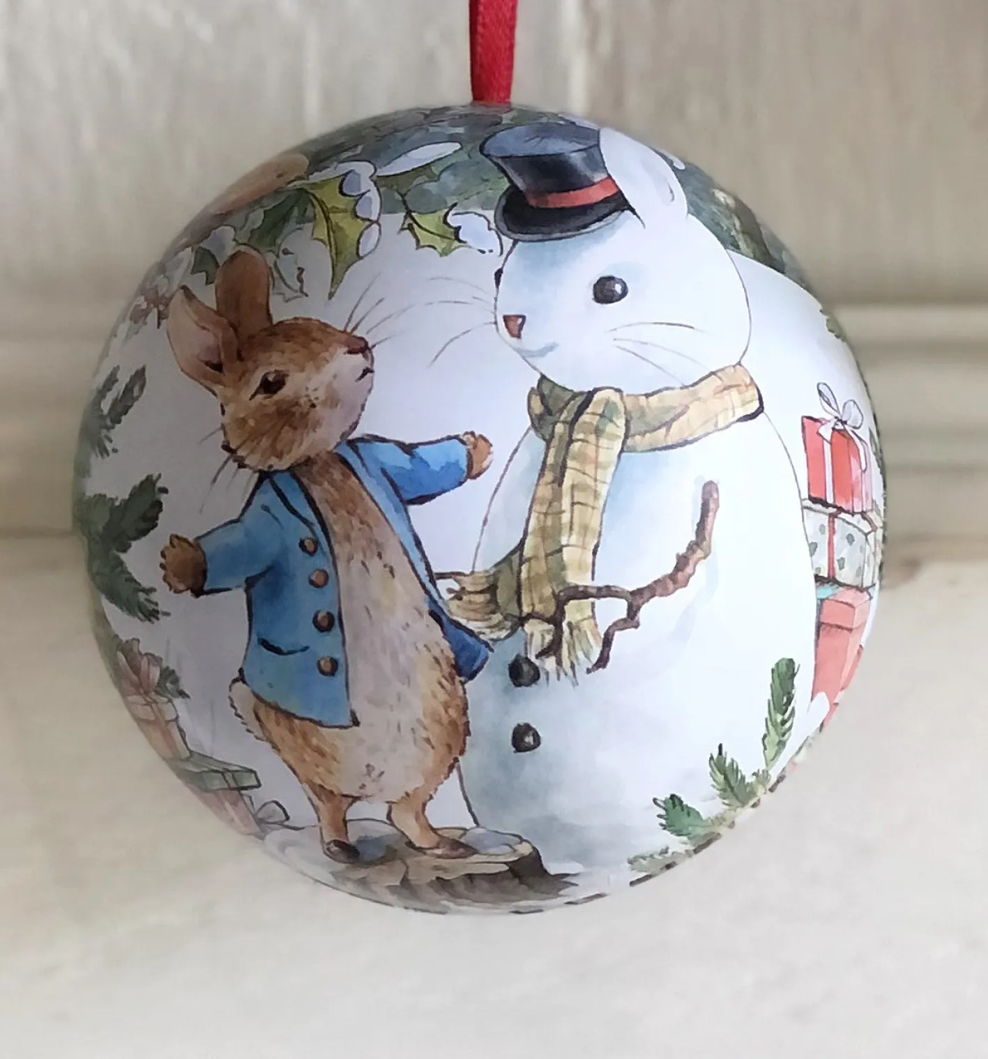 Elite Tins Peter Rabbit Christmas Tin Baubles