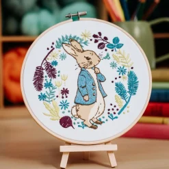The Crafty Kit Co. Peter Rabbit Plans His Next Adventure Embroidery Kit