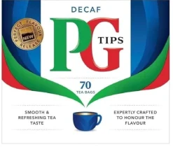 Tea & Biscuits PG Tips Decaf Black Non-Pyramid Teabags, 70 ct
