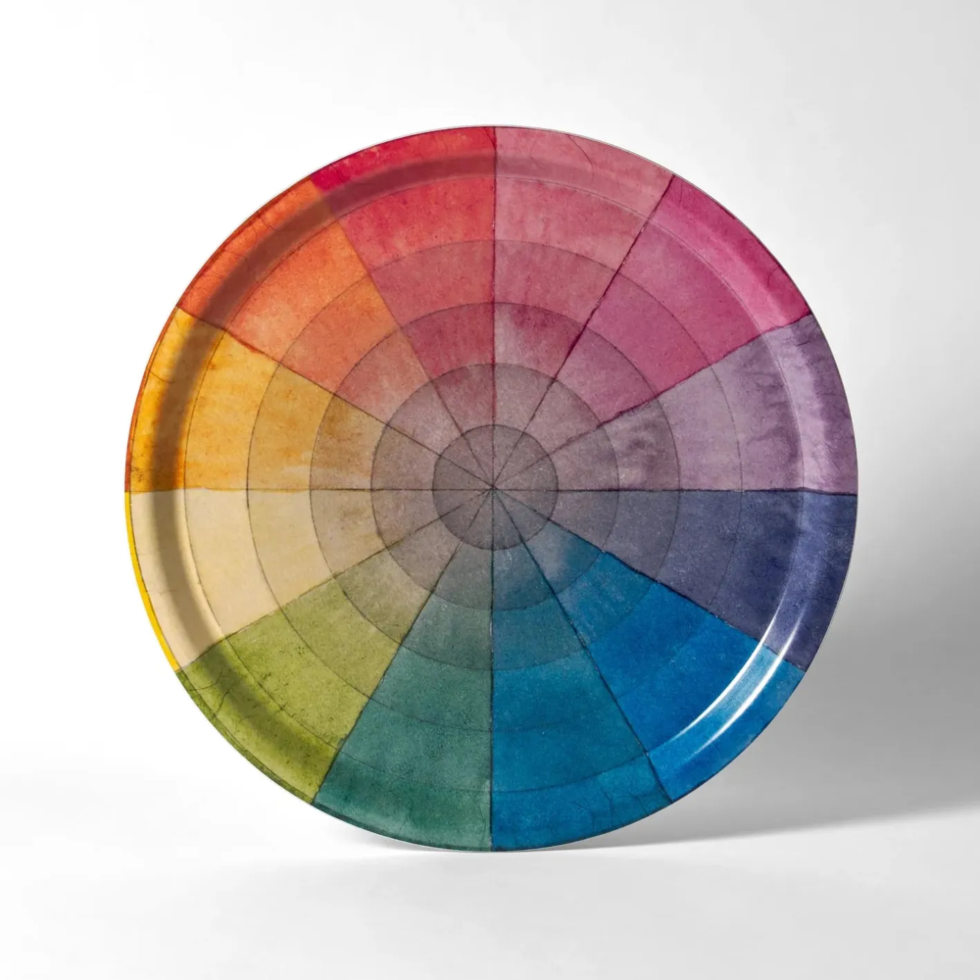 Roomytown Philipp Otto Runge Color Wheel Birchwood Tray