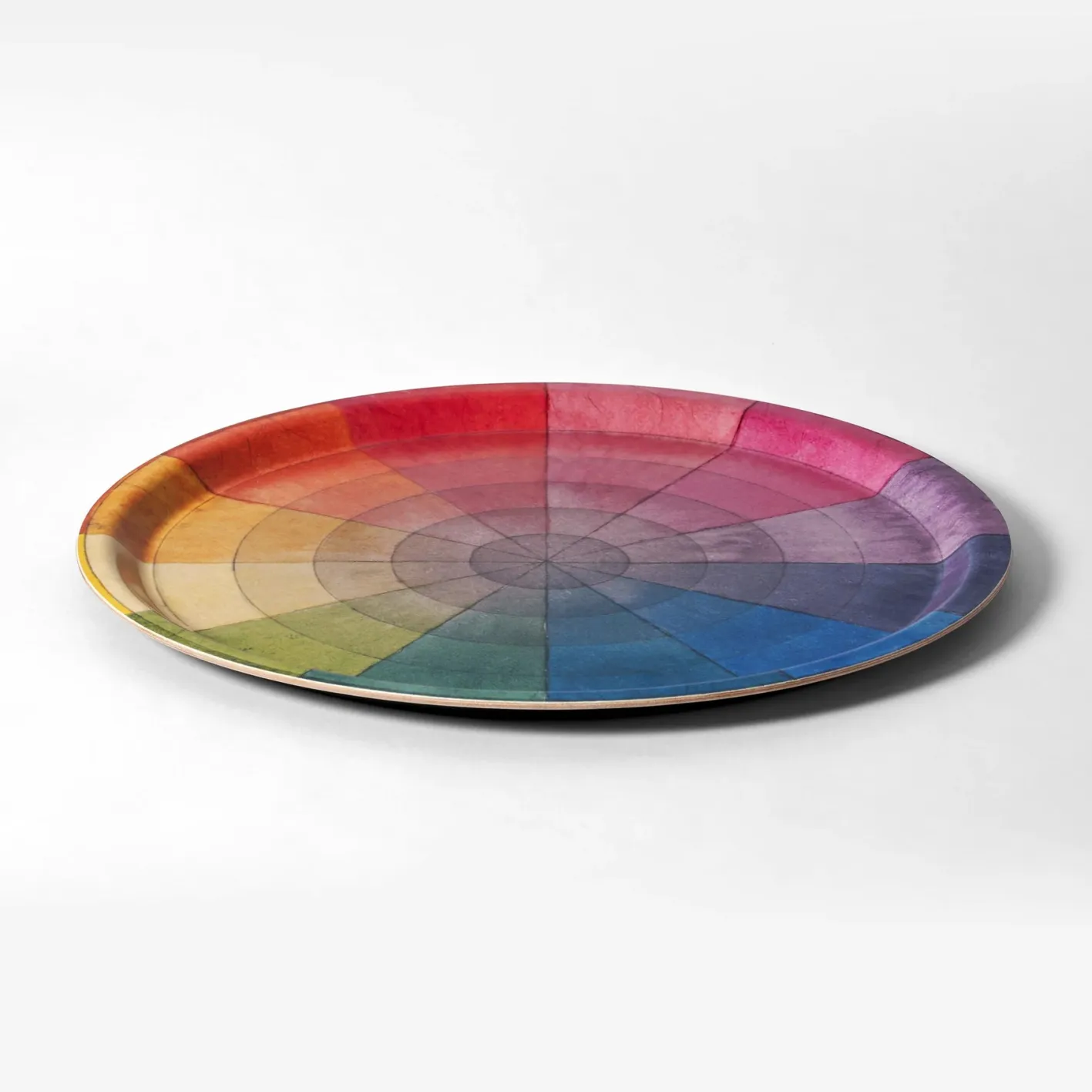 Roomytown Philipp Otto Runge Color Wheel Birchwood Tray