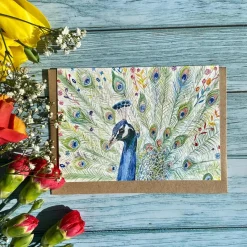 Jen Winnett Picasso The Peacock Eco-card