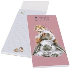 Wrendale Designs 'Piggy in the Middle' Guinea Pig and Rabbit Shopping List Pad