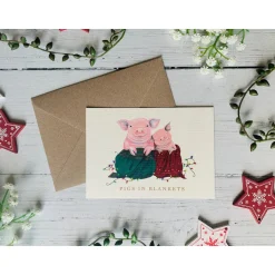 Becky Amelia Pigs in Blankets Christmas Card