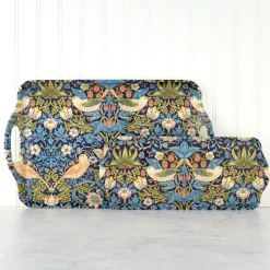 Spode Pimpernel Strawberry Thief Blue Melamine Sandwich Tray