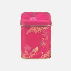 Sara Miller London Pink Birds Mini Tea Tin