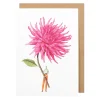 Laura Stoddart Pink Dahlia Blank Greetings Card
