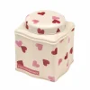 Emma Bridgewater Pink Hearts Dome Lid Wavy Caddy
