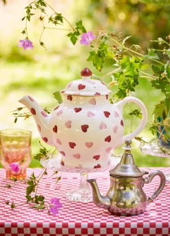 Emma Bridgewater Pink Hearts 4 Mug Teapot