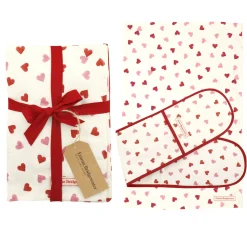 Emma Bridgewater Pink Hearts Oven Glove & Tea Towel Set