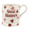 Emma Bridgewater Pink Hearts Soul Sisters 1/2 Pint Mug