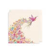 The Art File Pink Hummingbird Greeting Card by Sara Miller