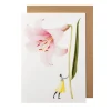 Laura Stoddart Pink Lily Blank Greetings Card