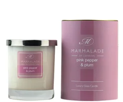 Marmalade of London Pink Pepper & Plum Glass Candle