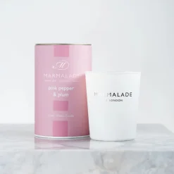 Marmalade of London Pink Pepper & Plum Luxury Glass Votive Candle