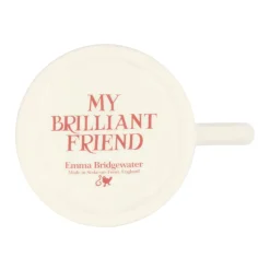 Emma Bridgewater Pink Toast My Brilliant Friend 1/2 Pint Mug