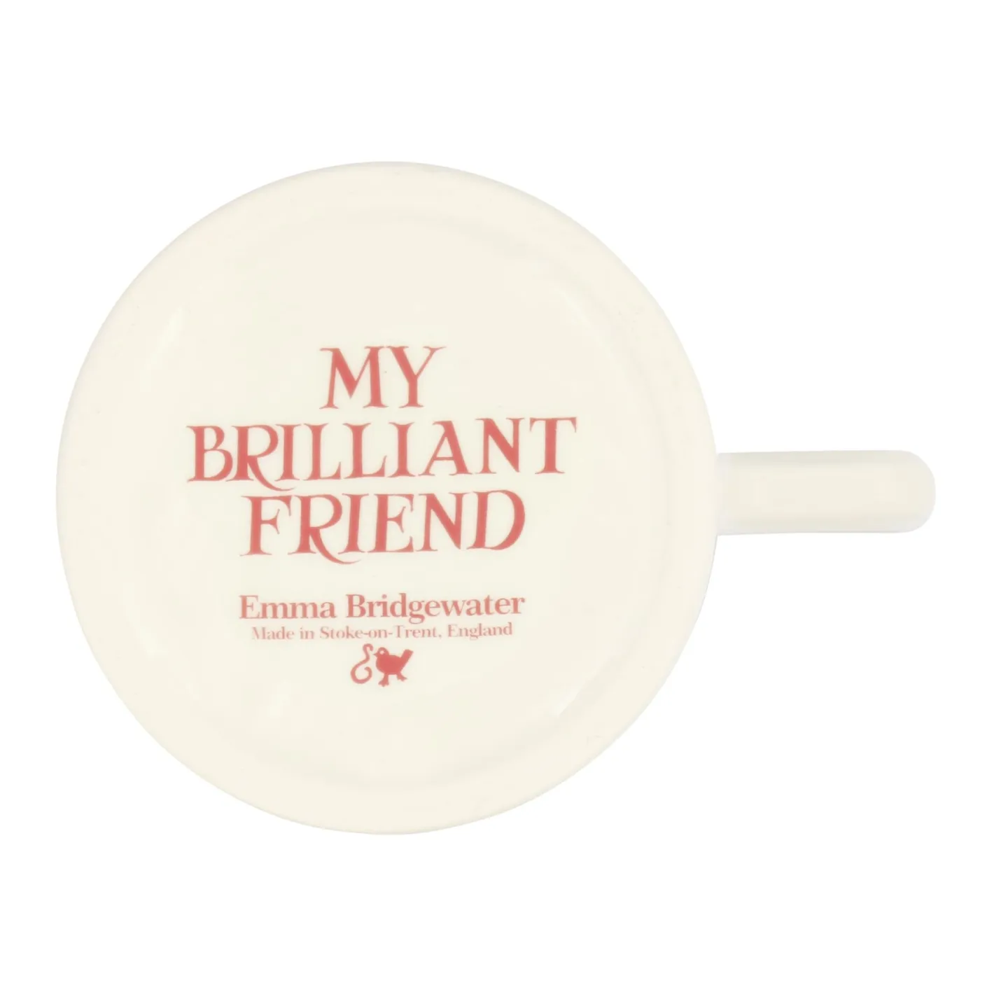 Emma Bridgewater Pink Toast My Brilliant Friend 1/2 Pint Mug