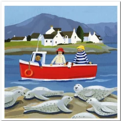 Emma Ball Plockton Seals Greetings Card
