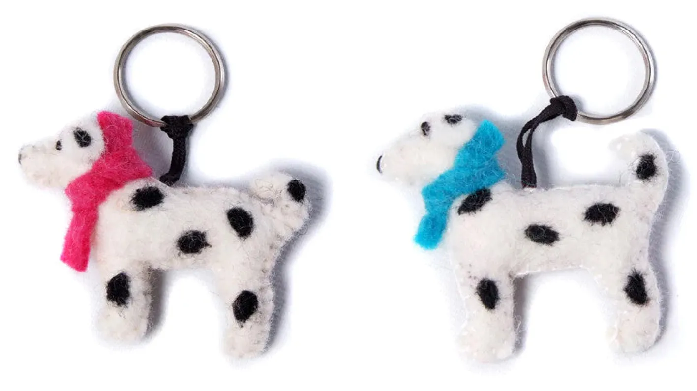 Amica Felt Pogo the Dalmatian - Pink