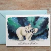 Ellie Hooi Illustration Polar Bear and Cub Christmas Card