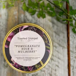 Toasted Crumpet Pomegranate Noir & Mulberry Candle in a Matt Gold Tin
