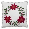 Jan Constantine Ponsettia Wreath Pillow