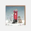 Lottie Murphy Postbox & Dogs Christmas Card