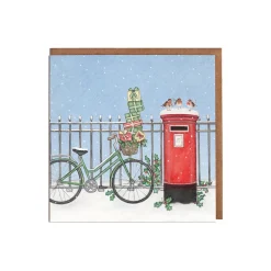 Lottie Murphy Postbox Bicycle Christmas Card