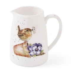 Wrendale Designs 'Pottering About' Wren Posy Bone China Mini Jug