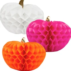 Talking Tables Pumpkin Honeycomb Decorations - 3 pack