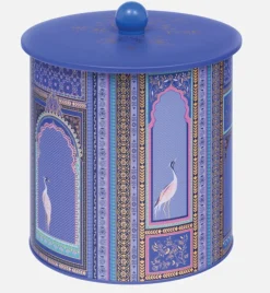 Sara Miller London Purple Lattice Windows Biscuit Barrel
