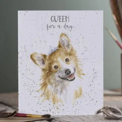 Wrendale Designs 'Queen For A Day' Corgi Birthday Card
