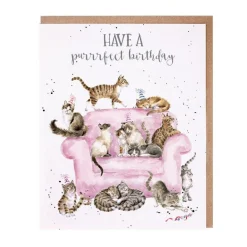 Wrendale Designs "Have A Purrrfect Birthday" Birthday Greetings Card