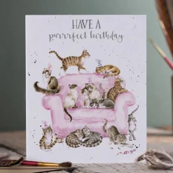 Wrendale Designs "Have A Purrrfect Birthday" Birthday Greetings Card