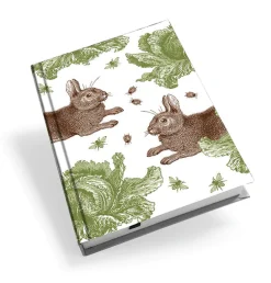 Thornback & Peel Rabbit & Cabbage A5 Hardback Notebook