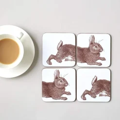 Thornback & Peel Rabbit & Cabbage Set of 4 Coasters